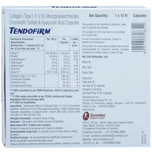 tendofirm capsule 15's